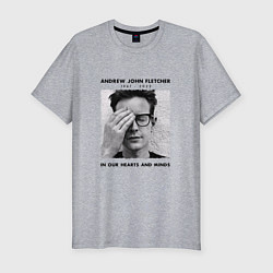 Мужская slim-футболка Depeche Mode - Andy Fletcher