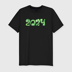 Мужская slim-футболка 2024 год дракона