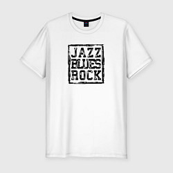 Мужская slim-футболка Jazz Rock Blues