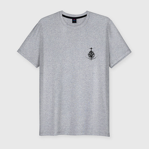 Мужская slim-футболка Знак из Elden Ring - мини / Меланж – фото 1