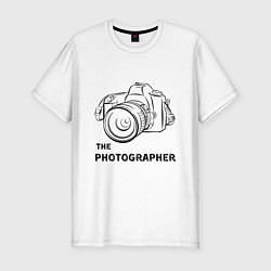 Мужская slim-футболка Я фотограф с камерой