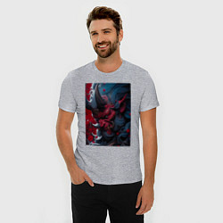 Футболка slim-fit Японский монстр, цвет: меланж — фото 2