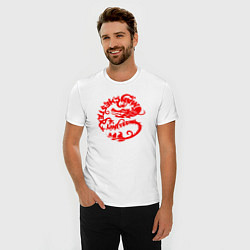 Футболка slim-fit Manchester dragon, цвет: белый — фото 2