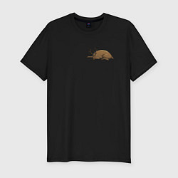 Мужская slim-футболка Спящий олень