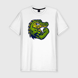 Мужская slim-футболка Сила крокодила