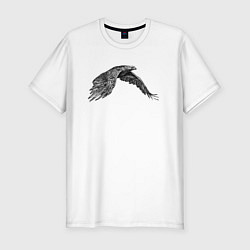 Мужская slim-футболка Орёл в полёте