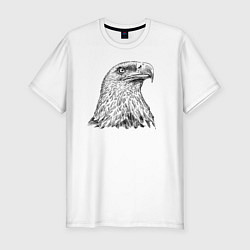 Мужская slim-футболка Орёл в профиль