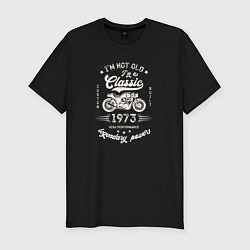 Футболка slim-fit Классика 1973, цвет: черный