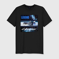 Мужская slim-футболка Cyberpunk 2077 Phantom Liberty: Легенда