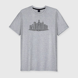 Мужская slim-футболка USA Chicago