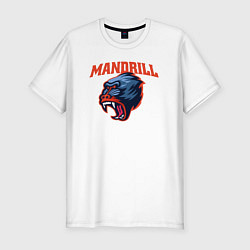 Мужская slim-футболка Мандрил