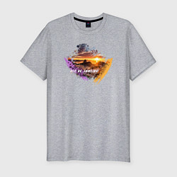 Футболка slim-fit Бразилия: Рио, цвет: меланж