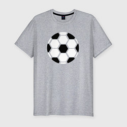 Мужская slim-футболка Простой футбольный мяч