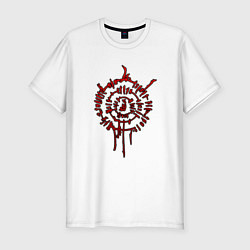 Мужская slim-футболка Astarion - red symbol