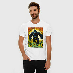 Футболка slim-fit Разъяренная горилла, цвет: белый — фото 2
