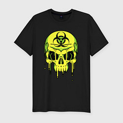 Мужская slim-футболка Biohazard skull