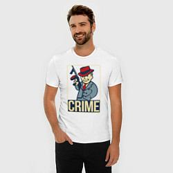 Футболка slim-fit Vault crime, цвет: белый — фото 2