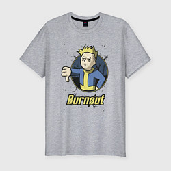 Футболка slim-fit Burnout - vault boy, цвет: меланж