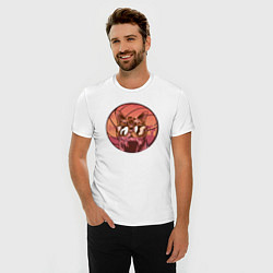 Футболка slim-fit Volleyball cat, цвет: белый — фото 2