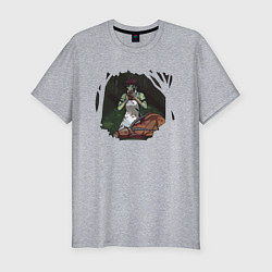 Мужская slim-футболка Зомби принцесса Мононоке