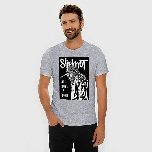 Мужская slim-футболка Slipknot - hope is gone / Меланж – фото 3