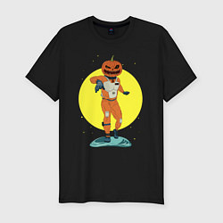 Футболка slim-fit Space pumpkin, цвет: черный