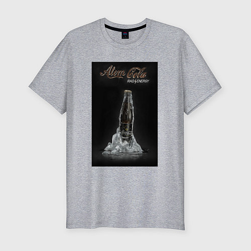 Мужская slim-футболка Fallout - atom cola / Меланж – фото 1