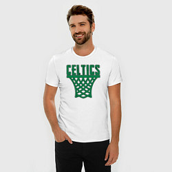 Футболка slim-fit Celtics net, цвет: белый — фото 2