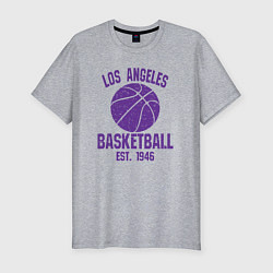 Мужская slim-футболка Basketball Los Angeles
