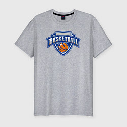 Футболка slim-fit Basketball team, цвет: меланж