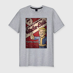 Мужская slim-футболка Vault boy - nuclear cola