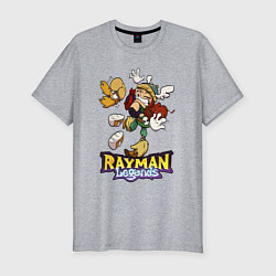 Мужская slim-футболка Рэймэн и Барбара - обнимашки