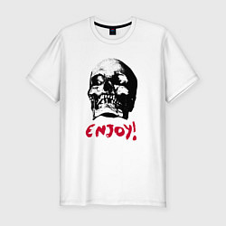 Футболка slim-fit Depeche Mode - Enjoy skull, цвет: белый