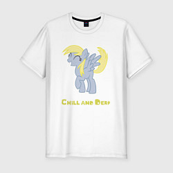 Мужская slim-футболка Весёлая Дерпи из My little Pony