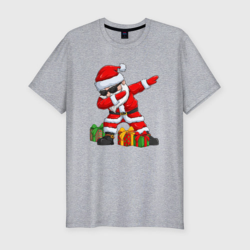 Мужская slim-футболка Санта дэб / Меланж – фото 1