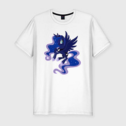 Футболка slim-fit Принцесса Луна из My Little Pony в кино, цвет: белый