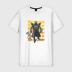 Мужская slim-футболка Титан Камерамен