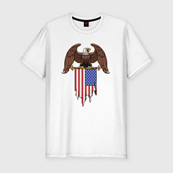 Мужская slim-футболка США орёл