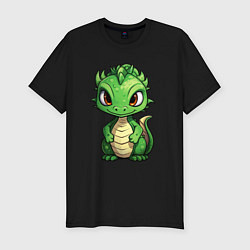 Мужская slim-футболка Маленький дракон 2024