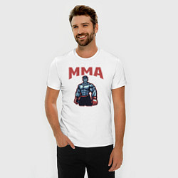 Футболка slim-fit MMA боец, цвет: белый — фото 2