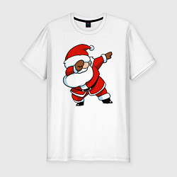 Футболка slim-fit Santa dabbing dance, цвет: белый