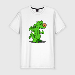 Мужская slim-футболка Просто дракон 2024