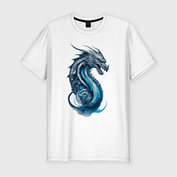 Мужская slim-футболка Живописный дракон