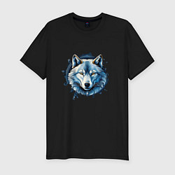 Мужская slim-футболка Полярный волк