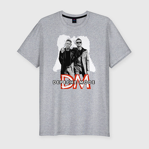 Мужская slim-футболка Depeche Mode - Dave and Martin memeto mori tour / Меланж – фото 1