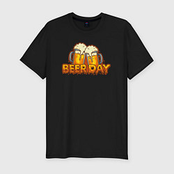 Футболка slim-fit Beer day, цвет: черный