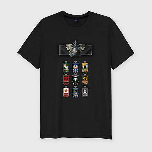 Мужская slim-футболка Легионы лоялисты / Черный – фото 1