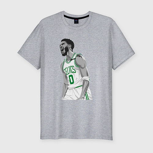 Мужская slim-футболка Tatum Celtics / Меланж – фото 1