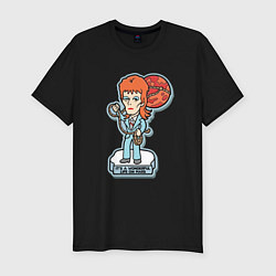 Мужская slim-футболка David Bowie - Its a wonderful life on mars