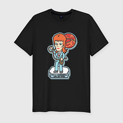 Футболка slim-fit David Bowie - Its a wonderful life on mars, цвет: черный